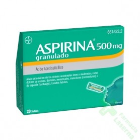 ASPIRINA 500 MG GRANULADO , 20 SOBRES