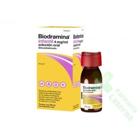 BIODRAMINA INFANTIL 4 MG/ML SOLUCION ORAL , 1 FRASCO DE 60 ML