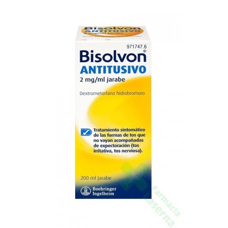 BISOLVON ANTITUSIVO 2 MG/ ML JARABE, 1 FRASCO DE 200 ML