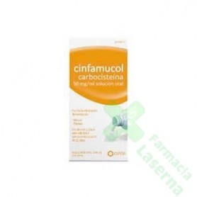 CINFAMUCOL CARBOCISTEINA 50 MG/ML SOLUCION ORAL , 1 FRASCO DE 200 ML