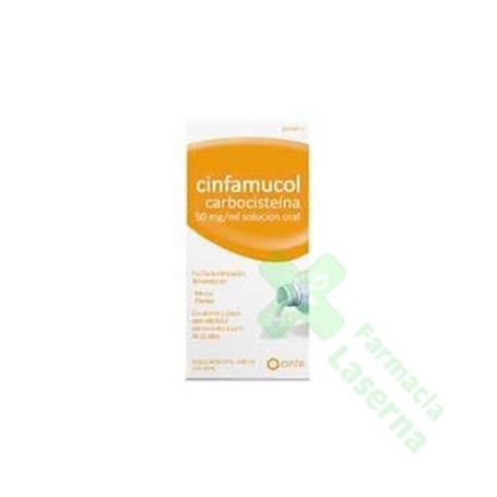 CINFAMUCOL CARBOCISTEINA 50 MG/ML SOLUCION ORAL , 1 FRASCO DE 200 ML