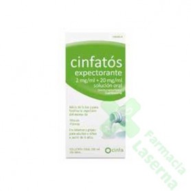 CINFATOS EXPECTORANTE 2 MG/ML + 20 MG/ML SOLUCION ORAL , 1 FRASCO DE 125 ML