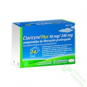 CLARITYNE PLUS 10MG/240MG COMPRIMIDOS DE LIBERACION PROLONGADA , 7 COMPRIMIDOS