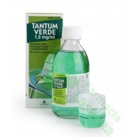 TANTUM VERDE 1,5 MG/ML SOLUCION PARA GARGARISMOS Y ENJUAGUE BUCAL , 1 FRASCO DE 240 ML